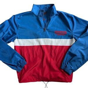 Stranger Things Netflix Red White Blue Strped Pullover Windbreaker Size XS
